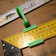 DSC_1007.JPG 90 degree Carpenter Ruler L Shape Right Angle Square Ruler WALL CLIP [40mm slot]
