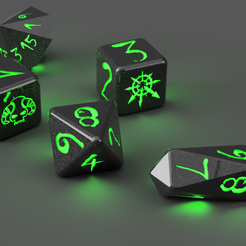 dice v82.png Бесплатный STL файл Gift of Chaos Blood bowl dice・Дизайн 3D-печати для загрузки