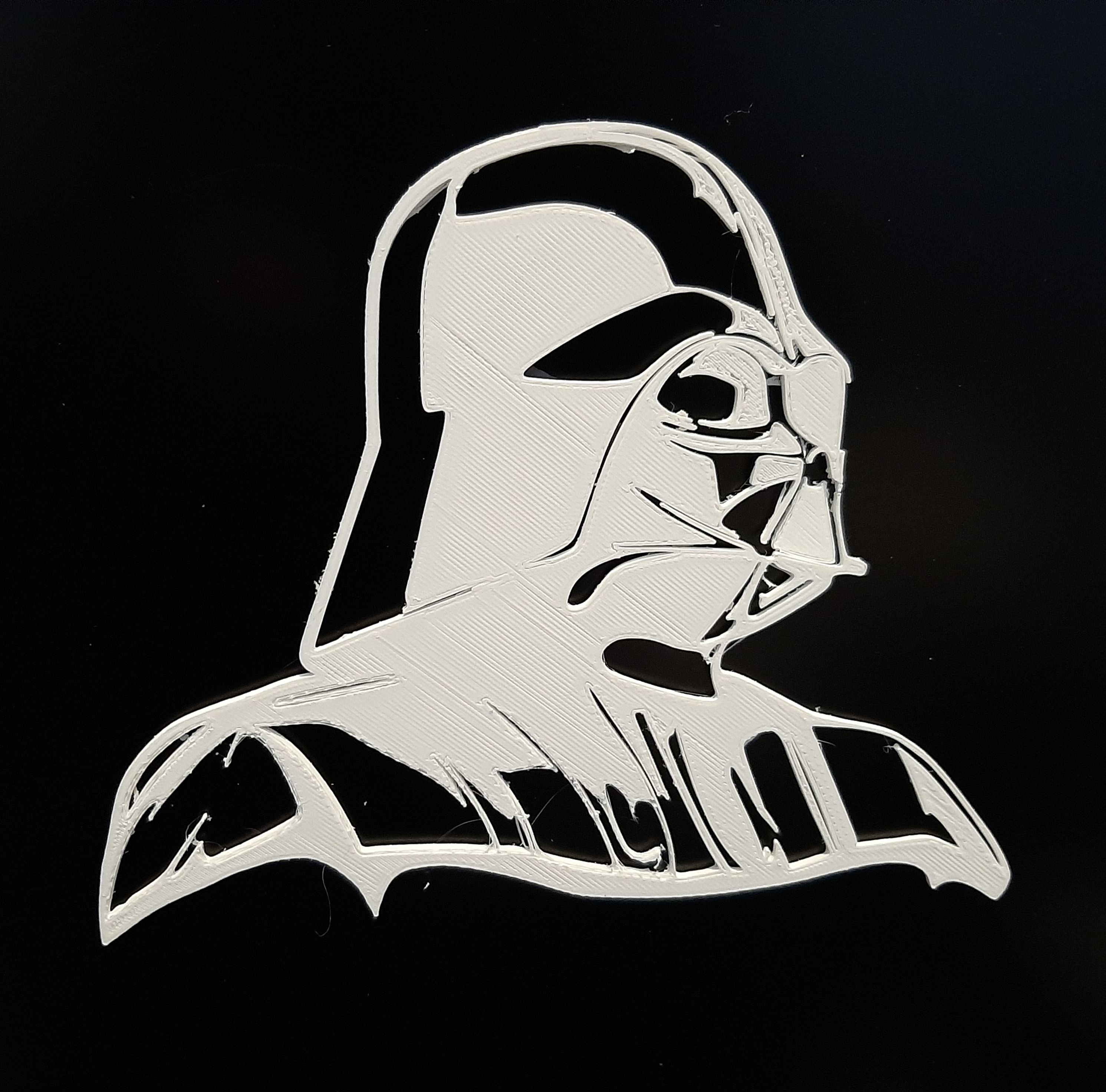 Stl File Wall Sculpture Darth Vader 2d Star Wars 3d Printer Design To Download Cults