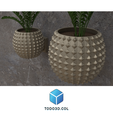 62.png Plant pot, small and large rhombus pattern - Mace pot for plants, small and large rhombus pattern