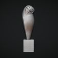 10.jpg White Owl Sculpture 3D Model