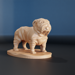 bulldog-1.png Archivo STL Bulldog de pie STL・Modelo de impresora 3D para descargar
