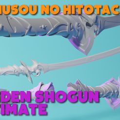 Thumbnail-1-1-2022-01-13T132542.302.jpg STL file Raiden Shogun Musou no Hitotachi Ultimate Sword 3D print model・3D printer model to download