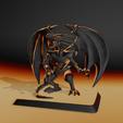 Render5.png YU GI OH Red Eyes Black Dragon 3D Print Miniature Figure 3D print model