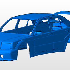front.png Mercedes 190e cosworth BODY SHELL FOR 1:10 RC CAR STL FOR 3D PRINTING