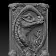view-02.jpg crocodile Cadre d'art Modèle d'impression 3D