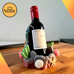 2.png Archivo STL WINE HOLDER / Porta Vino de Mar・Modelo de impresora 3D para descargar