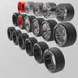 15.png PACK OF 05 20'' WHEELS AND 6 TIRES FOR SCALE AUTOS AND DIORAMAS!