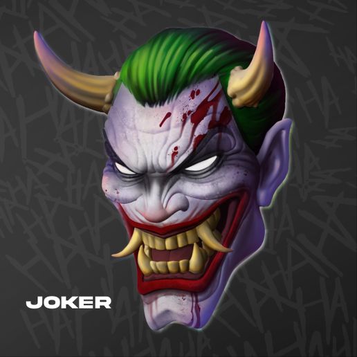🃏 Joker Japanesse Oni Mask - DC Comics -・ STL File for 3D