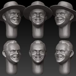 1.jpg Archivo STL ONE12 SCALE HEAD-JACK NICHOLSON-JOKER W REMOVABLE HAT-1989 VER・Diseño de impresora 3D para descargar