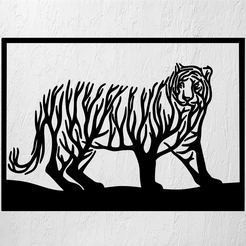 Imagen1-TIGRE-EN-ARBOLES.png Fichier STL TIGRE DANS LES ARBRES ART MURAL 2D DÉCORATION・Modèle imprimable en 3D à télécharger