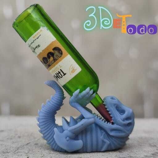 🦖 Держатель для винных бутылок T-Rex Skeleton・Бесплатный 3D для