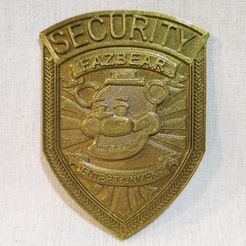 STL file Security Badge 3D Print File Inspired by Five Nights at