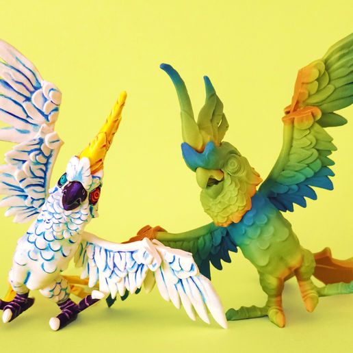 【17日迄】D-CLAW Po3 Parrot 🦜Articulated Cockatoo - Parrot🦜 - Colored file Included