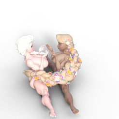 Rapunzel-and-Elsa.png Archivo STL Rapunzel y Elsa・Plan para descargar y imprimir en 3D