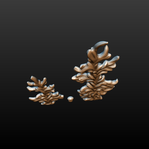 two_firtree-04.png Download OBJ file Two fir trees • Template to 3D print, Skazok