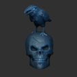 Shop1.jpg Skull with raven eyes closed - hollow inside