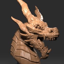 D.437.jpg Archivo STL gratis Cabeza de Dragón 03・Objeto de impresión 3D para descargar