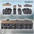 2.jpg Set of three buildings with large bay windows and a backyard surrounded by a tall wall (intact version) (21) - Modern WW2 WW1 World War Diaroma Wargaming RPG Mini Hobby