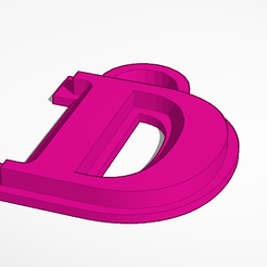 D.png STL-Datei LLAVERO LETRA D (SCHLÜSSELANHÄNGER MIT DEM BUCHSTABEN D)・Modell zum Herunterladen und 3D-Drucken