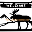 ALCE-2.png ELK WELCOME SIGN WALL ART DECORATION - 3D PRINTING AND LASER CUTTING