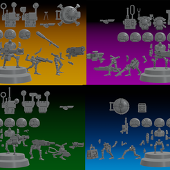 multipose-factions.png Archivo 3D SERVOCORE ALL FACTIONS - ESCUADRA DE DROIDES ASISTENTES -EN PARTES- 28mm・Diseño de impresión en 3D para descargar, VexingVertexStudios