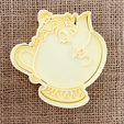 TETERA.png Beauty and the beast KETTLE COOKIE CUTTER CUTTING COOKIE CUTTERS