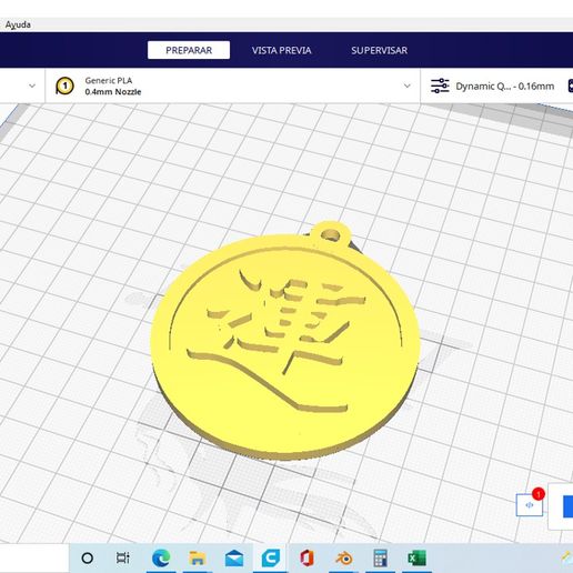 Lucky keychain kanji keychain