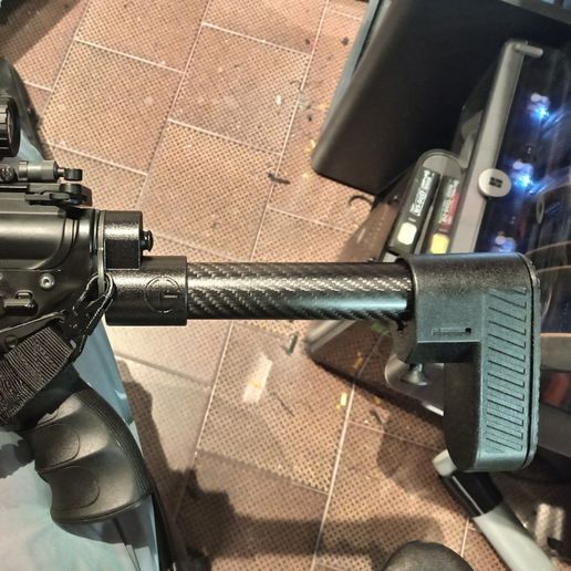 M4 M16 Adjustable Lipo Carbon Stock