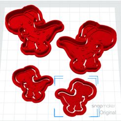 rex.jpg 3D file Christmas T-Rex Polymer Clay Cookie Cutter Mini・3D printing model to download