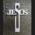 jesusb002.jpg JESUS Schriftkreuz für Tischdeko und die Wand