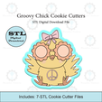 Etsy-Listing-Template-STL.png Groovy Chick with Glasses Cookie Cutters | STL Files
