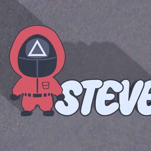 LAMP SQUID GAME CHARACTER FIRST NAME STEVE - 3D model önizlemesi