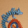 Kristalldrache, bewegliches Flexi-Wackeltier, Druck an Ort und Stelle, Fantasy