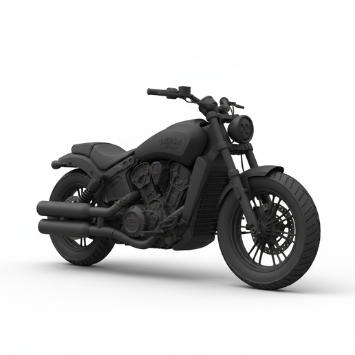 Indian Scout Bobber motorcycle statue, street bike STL, motorcycle lamp STL, motorcycle gift STL, motorcycle keychain STL, motorcycle model kit, inline 4 motorcycle STL, resin motorcycle model, chopper STL, sci fi motorcycle STL, bike STL, stretched swing