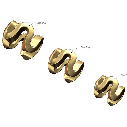 Dome round zigzag bead and charm 3D print model 3D model