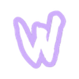 W_Ucase.stl naruto - alphabet font - cookie cutter