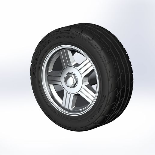 Wheels for scale model of Camaro Z28 1992