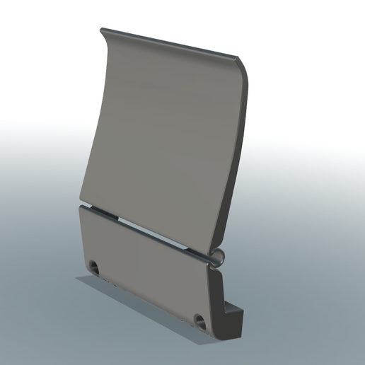 ipad_holder.png iPad(or tablet) holder with flexible flap (wall or bottom mount)