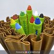 1.jpg Free STL file Wavy Penholders Collection (15 files)・3D printable model to download