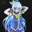 Aqua_Konosuba_03.jpg Aqua Konosuba Estátua Figurinha stl imprimível colecionável