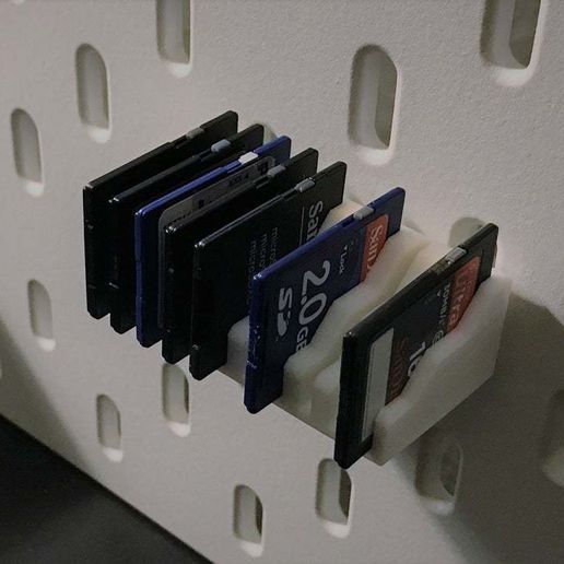 IKEA Skadis SD and MicroSD Holder - Home - PLA - 3D printed product - фото 2