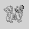 Rey-leon-Simba-y-Nala.png Decoração Rei Leão (Simba e Nala) 2D