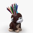 MonkeyPencilHolder.104.4.jpg Monkey Pencil Holder STL