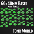 BundleMega.png 60 Necron Tomb World Miniature Bases - 40 mm - Mega Bundle