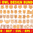 2020-03-11-10.png Vectors Laser Cutting - 95 Figures Owls