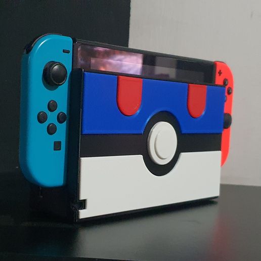 🐉 Decorative Dock Case Nintendo Switch Pokemon Pokeball Superball・ 3D ...