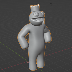 Blue_3d.png STL file BLUE - Rainbow Friends - ROBLOX - V2・3D printing design to download
