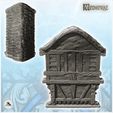 4.jpg Medieval building with rounded thatched roof and terrace at the entrance (13) - Medieval Gothic Feudal Old Archaic Saga 28mm 15mm RPG