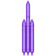 Delta IV Heavy Model lowpoly.STL Delta IV Heavy Rocket 3D-Printable Miniature